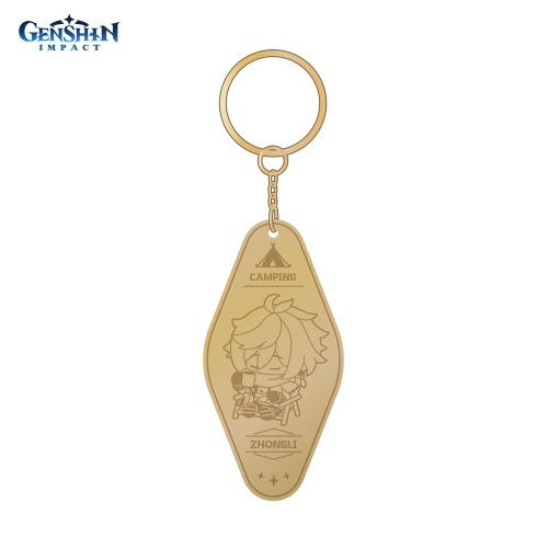 Брелок металический Go Camping! Series Metallic Keychain Zhongli [ПОДАРКИ]