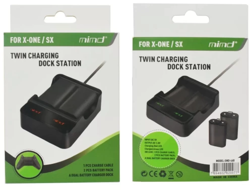 Набор зарядная станция + 2 аккумулятора 1400mAh для Xbox One/Series S/X (SND-460)